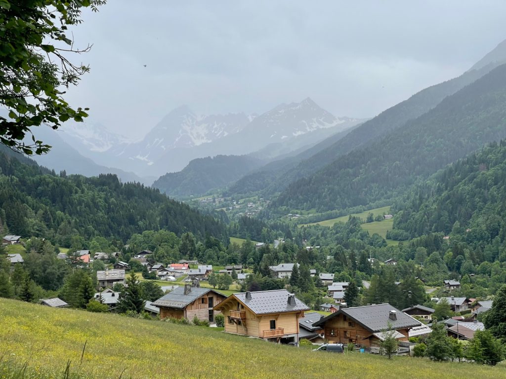 View towards Les Contamines Montjoie