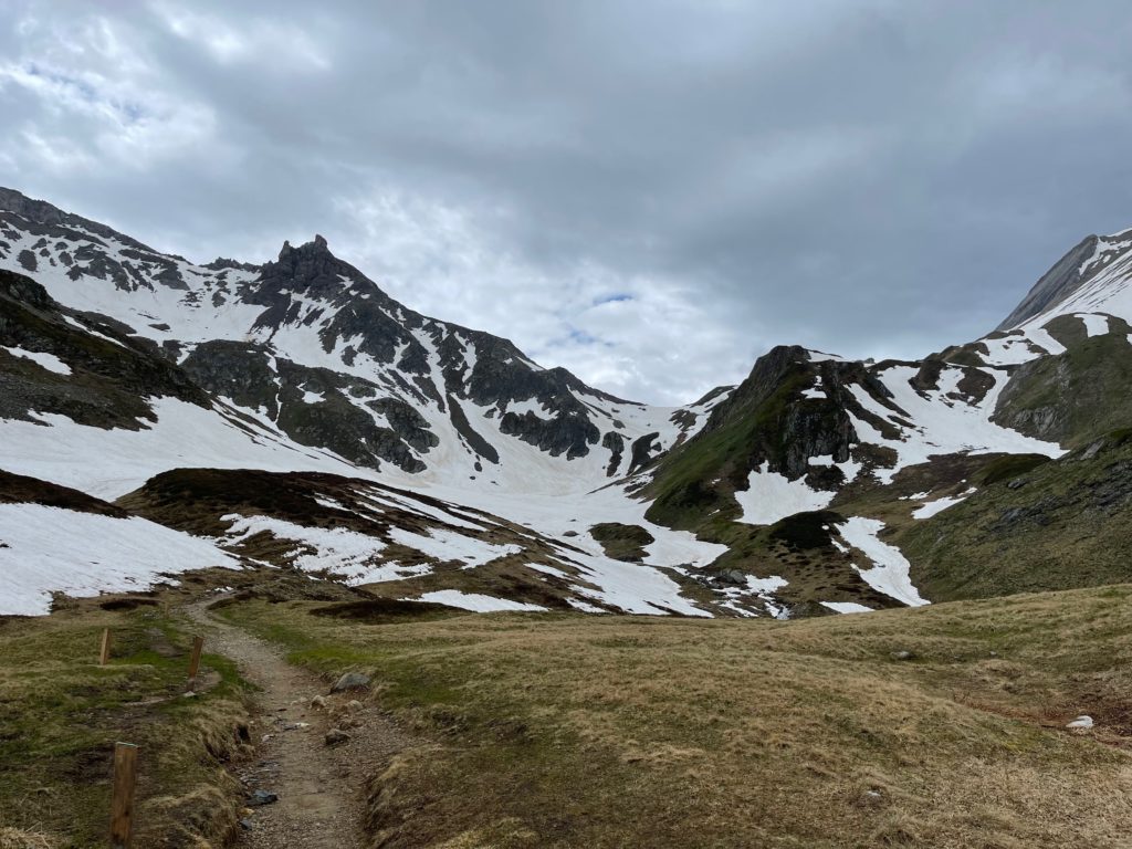 View towards Col du Bonhomme from the Refuge de la Balme